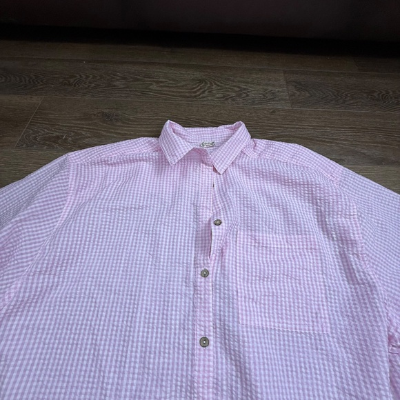 Free People Intimately Women's Lounge Pajama Seersucker Button Down Top Sz L NWT - Picture 6 of 11